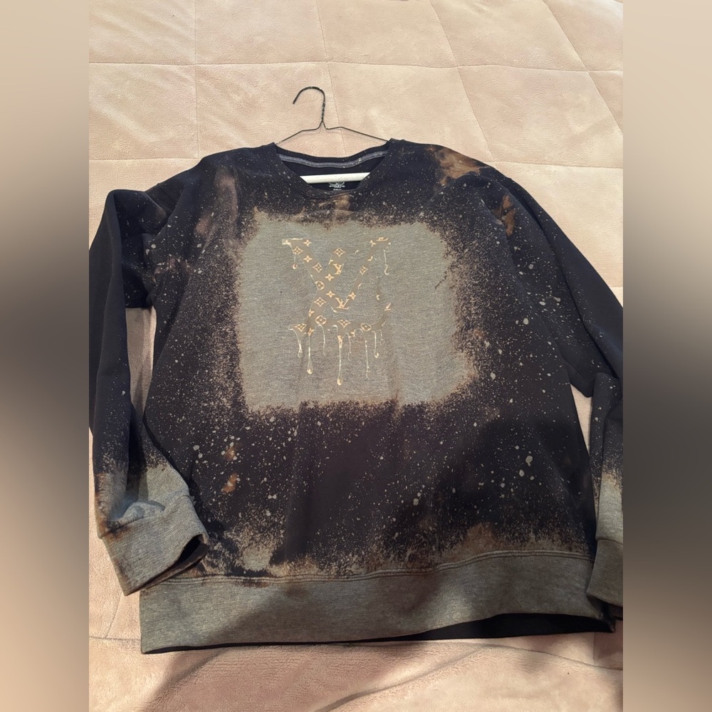 LV inspired custom sweatshirt